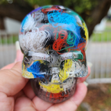 Resin Medium Skull - Filament Filled Blue