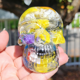 Resin Medium Skull - Filament Filled Yellow
