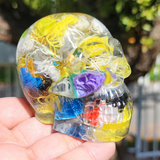 Resin Medium Skull - Filament Filled Yellow