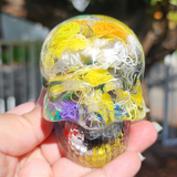 Resin Medium Skull - Filament Filled Yellow