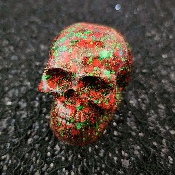 Resin Mini Skull - Christmas Glitter