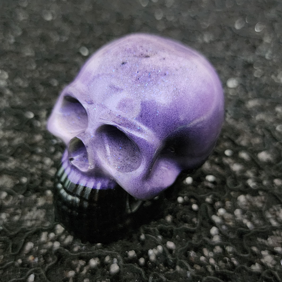 Resin Mini Skull - Purple and Black