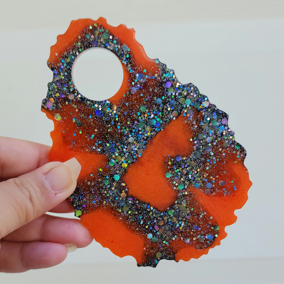 Mixing Palette - Congo Pink with Black and Holographic Glitter