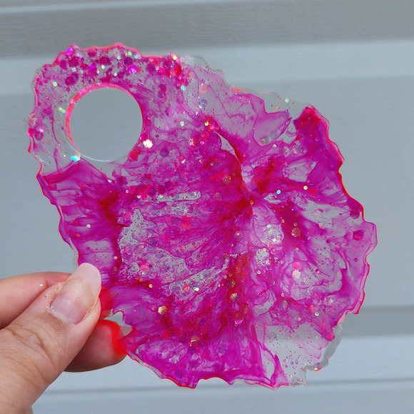Resin Mixing Palette - Pink with Pink Glitter