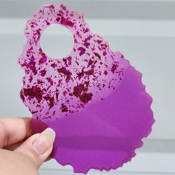 Resin Mixing Palette - Purple with Purple Flakies