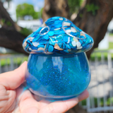 Resin Mushroom Jar - Crushed Sea Shells