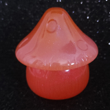 Resin Mushroom Jar - Coral