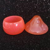 Resin Mushroom Jar - Coral