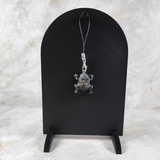 Resin Phone Charm Frog - Black with Glitter