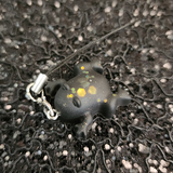 Resin Phone Charm Frog - Black with Glitter