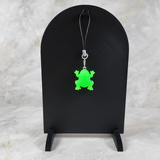 Resin Phone Charm Frog - Green Glow in the Dark
