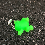Resin Phone Charm Frog - Green Glow in the Dark
