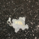 Resin Phone Charm Frog - Opal Glitter