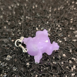 Resin Phone Charm Frog - Purple with Glitter