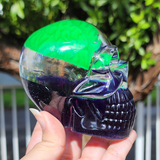 Resin Skull - Green Brain