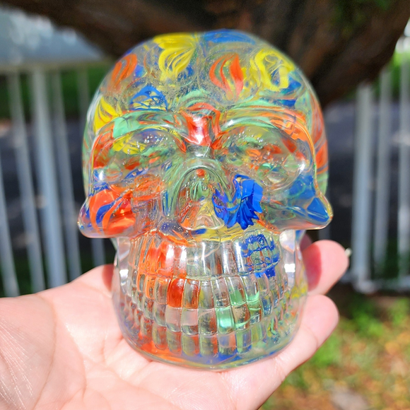 Resin Skull - Marbles
