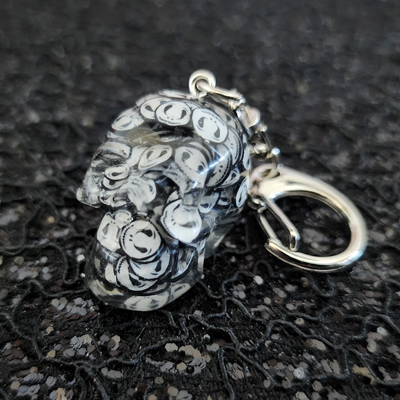 Resin Skull Keychain - Scary Skulls