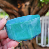 Resin Small Trinket Dish - Blue and Green Marble