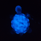 Resin Small Turtle Keychain - Blue Glow in the Dark