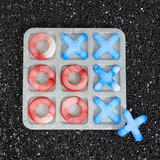 Resin Tic Tac Toe - Blue and Red