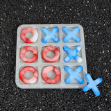 Resin Tic Tac Toe - Blue and Red