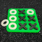 Resin Tic Tac Toe - Green, Black and Pearl Orange