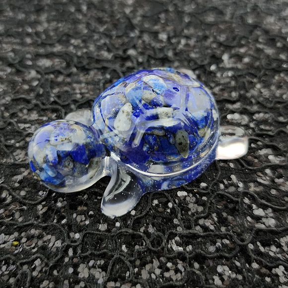 Resin Turtle - Lapis Lazuli Stone