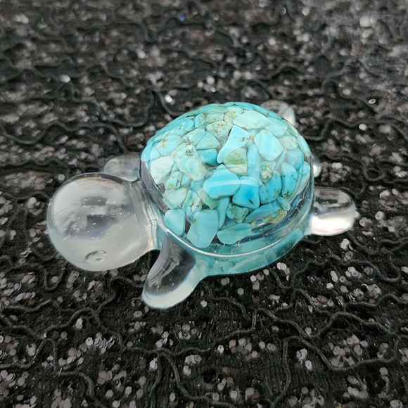 Resin Turtle - Turquoise Stone